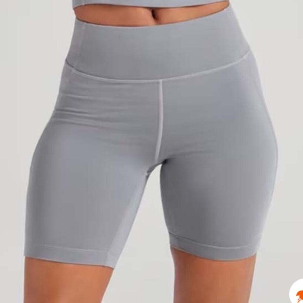 NWT Allbirds Cotton High-Waist Grey Active Bike Shorts